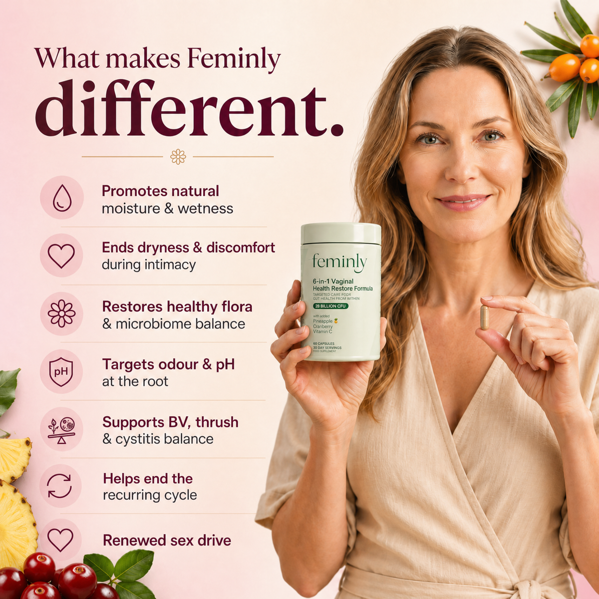 Feminly 6-in-1 Menopause Vaginal Restore Formula